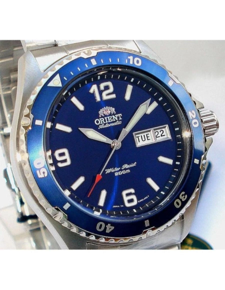 reloj automático hombre Orient Mako TAA02002D 41,5mm 200m WR correa de acero