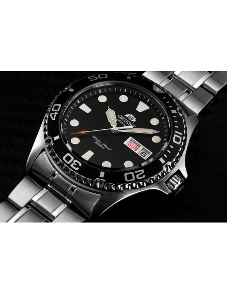 reloj automático hombre Orient Mako Sunray TAA02004B 41,5mm 200m WR correa de acero