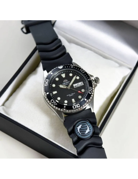 Reloj automático hombre Orient Sports Mako Ray TAA02007B 41.5mm 200m WR correa de caucho