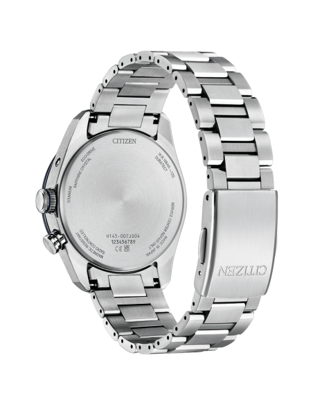 solar‑radio Citizen Attesa Unite with BLUE CB0288‑65L JDM 40,6 mm – Zafiro, 100 m, Super Titanium,