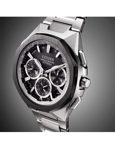 solar Satellite GPS titanio Citizen Attesa ACT Line CC4104-53E JDM 44mm 100m WR cristal de zafiro