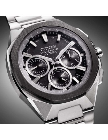 solar Satellite GPS titanio Citizen Attesa ACT Line CC4104-53E JDM 44mm 100m WR cristal de zafiro