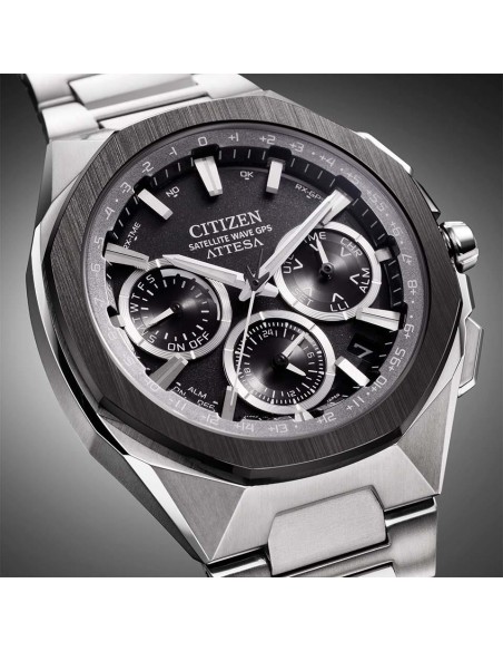 solar Satellite GPS titanio Citizen Attesa ACT Line CC4104-53E JDM 44mm 100m WR cristal de zafiro