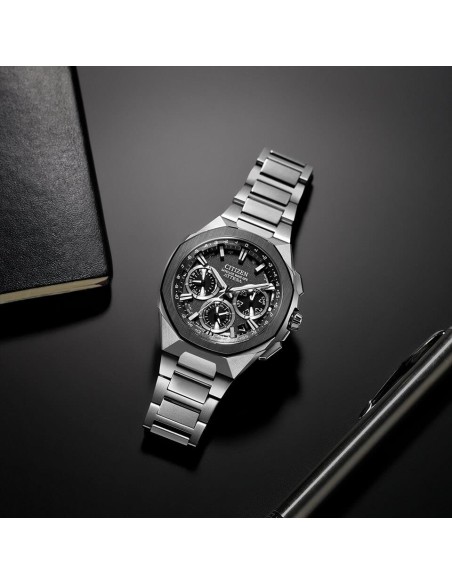 solar Satellite GPS titanio Citizen Attesa ACT Line CC4104-53E JDM 44mm 100m WR cristal de zafiro