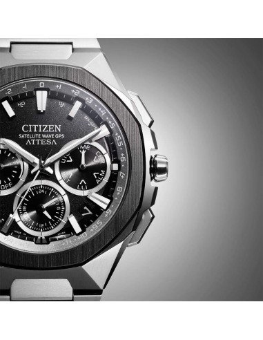 solar Satellite GPS titanio Citizen Attesa ACT Line CC4104-53E JDM 44mm 100m WR cristal de zafiro