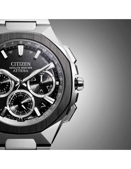 solar Satellite GPS titanio Citizen Attesa ACT Line CC4104-53E JDM 44mm 100m WR cristal de zafiro