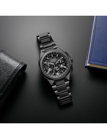 hombre solar Satellite GPS Citizen Attesa ACT Line/Black Titanium™ Series CC4105-69E JDM 44mm 100m WR