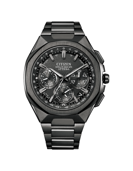 hombre solar Satellite GPS Citizen Attesa ACT Line/Black Titanium™ Series CC4105-69E JDM 44mm 100m WR