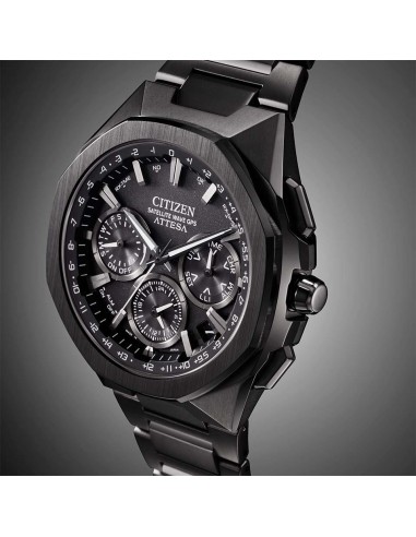 hombre solar Satellite GPS Citizen Attesa ACT Line/Black Titanium™ Series CC4105-69E JDM 44mm 100m WR