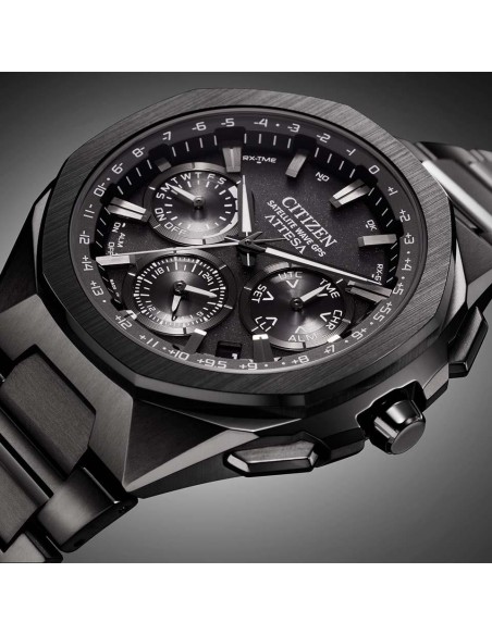 hombre solar Satellite GPS Citizen Attesa ACT Line/Black Titanium™ Series CC4105-69E JDM 44mm 100m WR
