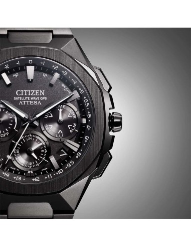 hombre solar Satellite GPS Citizen Attesa ACT Line/Black Titanium™ Series CC4105-69E JDM 44mm 100m WR