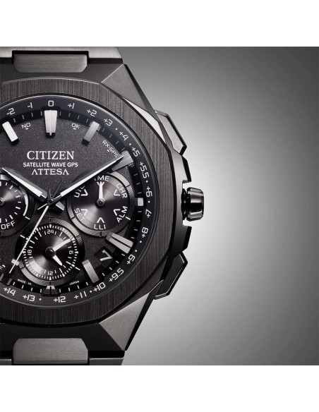 hombre solar Satellite GPS Citizen Attesa ACT Line/Black Titanium™ Series CC4105-69E JDM 44mm 100m WR