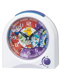 despertador  Seiko Clock Alarm Clock Table Clock Character Pokemon White 115×115×55mm CQ425W