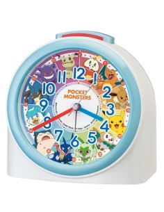 despertador Seiko Clock Alarm Table Clock Quartz Character Pocket Monster White CQ426W