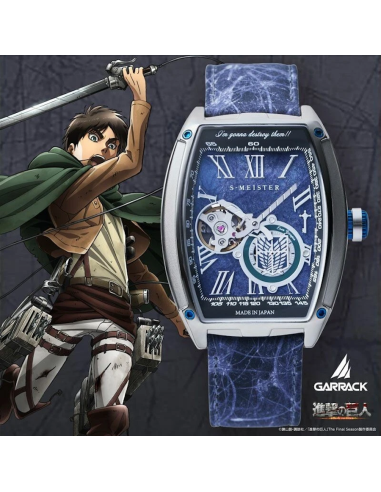 automático Garrack Attack on Titan Eren Yeager S-MEISTER COLLABORATION WATCH LIMITED 100 pcs EDITION MADE IN JAPAN