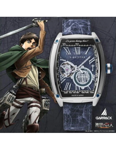 automático Garrack Attack on Titan Eren Yeager S-MEISTER COLLABORATION WATCH LIMITED 100 pcs EDITION MADE IN JAPAN