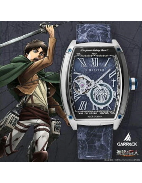 automático Garrack Attack on Titan Eren Yeager S-MEISTER COLLABORATION WATCH LIMITED 100 pcs EDITION MADE IN JAPAN