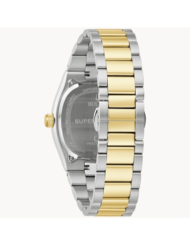 unisex Bulova Super Seville 98B458 38mm  movimiento cuarzo alta precisión HPQ 262kHz cristal de zafiro