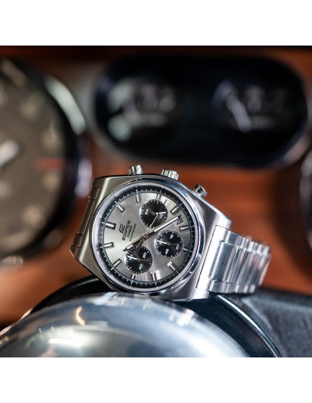 reloj cronógrafo hombre Casio Edifice EFB-730D-7A 40mm 100m WR cristal de zafiro correa de acero