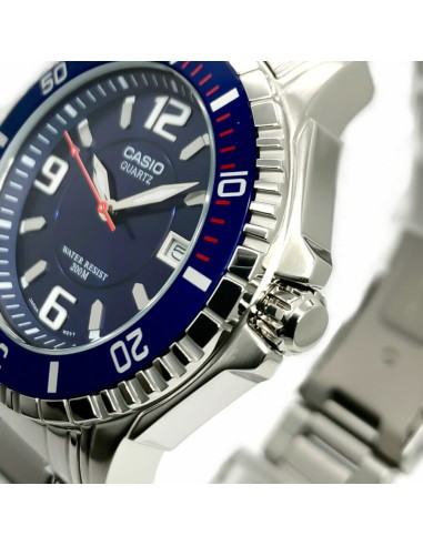 reloj de buceo hombre Casio MTD-1053D-2A dial azul correa acero 200m water resist