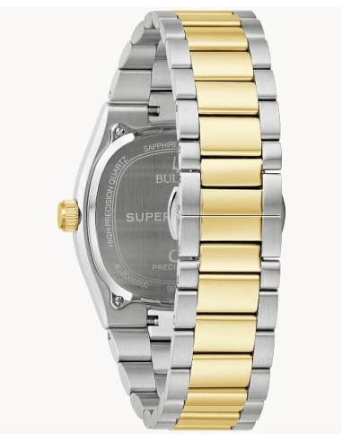 unisex Bulova Super Seville 98B458 38mm  movimiento cuarzo alta precisión HPQ 262kHz cristal de zafiro