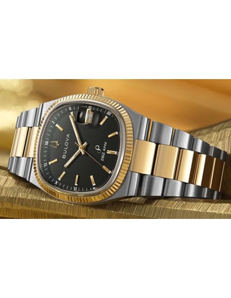 unisex Bulova Super Seville 98B458 38mm  movimiento cuarzo alta precisión HPQ 262kHz cristal de zafiro