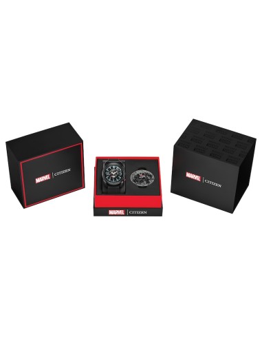 Reloj hombre cuarzo Citizen Marvel Venom “Lethal Protector” AW2065-41W 42 mm –  100 m, correa poliuretano