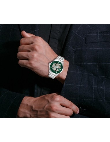 reloj automático hombre Bulova Sutton 96A329 40mm cristal de zafiro 30m WR correa de acero