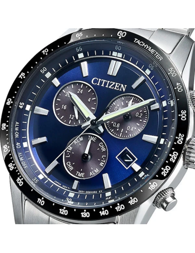 cronógrafo solar Citizen Eco-Drive BL5614-59L JDM 39.5m 100m WR correa de acero