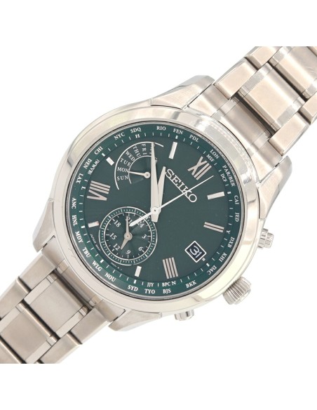 solar radiocontrol titanio Seiko Brightz SAGA307 JDM 41.4MM 100M WR Hecho en Japón cristal de zafiro