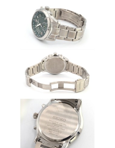 solar radiocontrol titanio Seiko Brightz SAGA307 JDM 41.4MM 100M WR Hecho en Japón cristal de zafiro