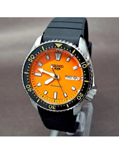 automático hombre Seiko SKX SBSA309 Kabocha JDM 42.5mm 100m WR correa de silicona hecho en Japón