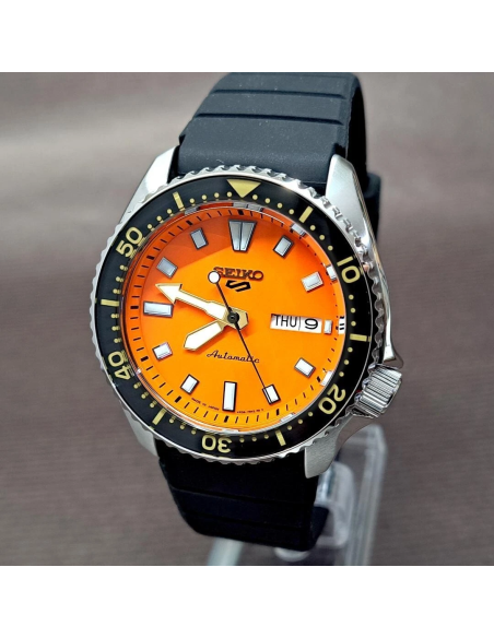 automático hombre Seiko SKX SBSA309 Kabocha JDM 42.5mm 100m WR correa de silicona hecho en Japón