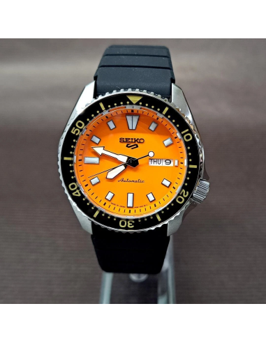 automático hombre Seiko SKX SBSA309 Kabocha JDM 42.5mm 100m WR correa de silicona hecho en Japón