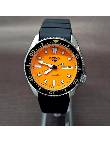 automático hombre Seiko SKX SBSA309 Kabocha JDM 42.5mm 100m WR correa de silicona hecho en Japón