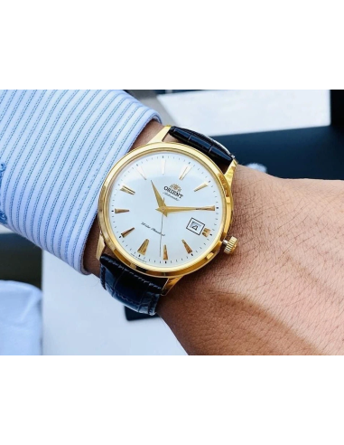 reloj automático hombre Orient Bambino TAC00003W 40mm 30m WR correa de cuero