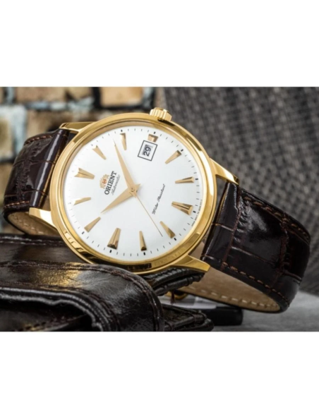 reloj automático hombre Orient Bambino TAC00003W 40mm 30m WR correa de cuero