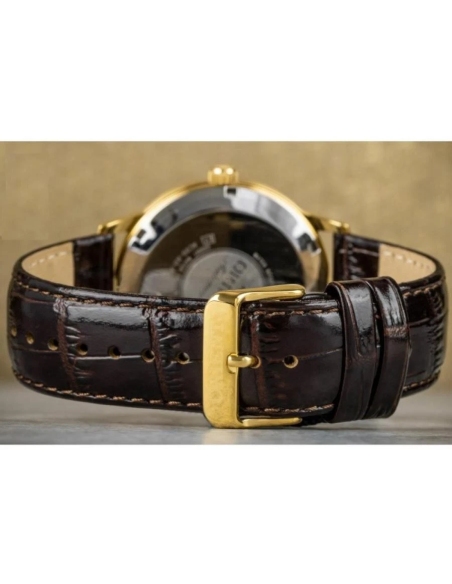 reloj automático hombre Orient Bambino TAC00003W 40mm 30m WR correa de cuero