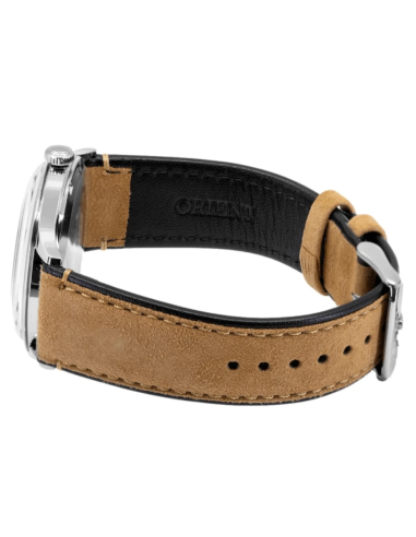 Reloj automático hombre Orient Bambino TAC08003A 42mm 30m WR correa de cuero