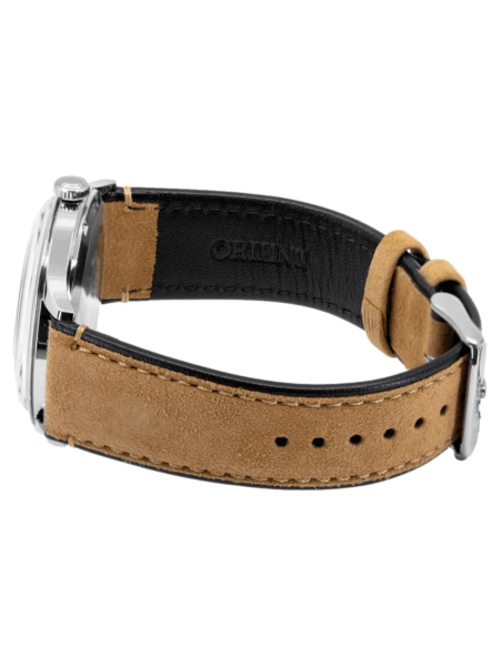 Reloj automático hombre Orient Bambino TAC08003A 42mm 30m WR correa de cuero