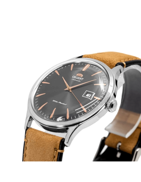 Reloj automático hombre Orient Bambino TAC08003A 42mm 30m WR correa de cuero