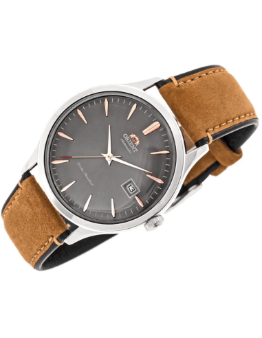 Reloj automático hombre Orient Bambino TAC08003A 42mm 30m WR correa de cuero