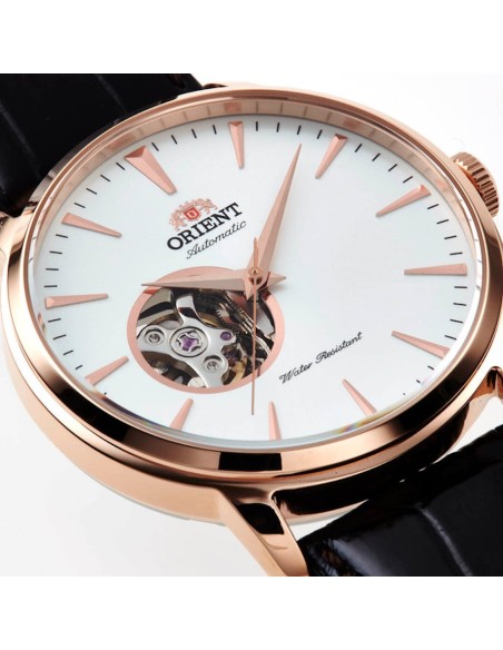 reloj automático hombre Orient Contemporary Open Heart  TAG02002W 41mm 50m WR correa de cuero