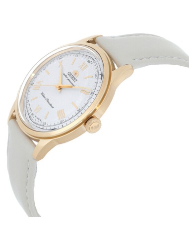 solar hombre Orient Bambino Solar Ivory RA-WK0001S 38,4m 30m WR correa de cuero