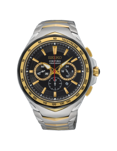 reloj cronógrafo hombre Seiko Coutura SRWZ26 45.6mm cristal de zafiro 100m WR correa de acero