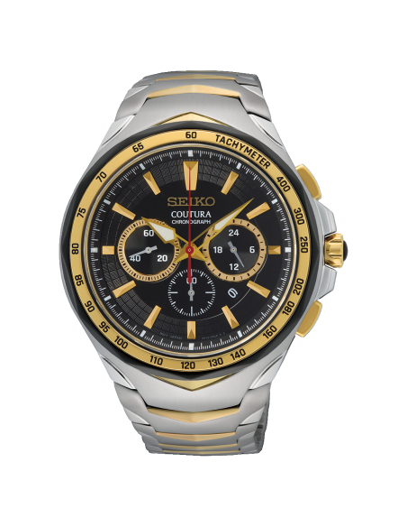 reloj cronógrafo hombre Seiko Coutura SRWZ26 45.6mm cristal de zafiro 100m WR correa de acero
