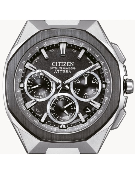 solar Satellite GPS titanio Citizen Attesa ACT Line CC4104-53E JDM 44mm 100m WR cristal de zafiro