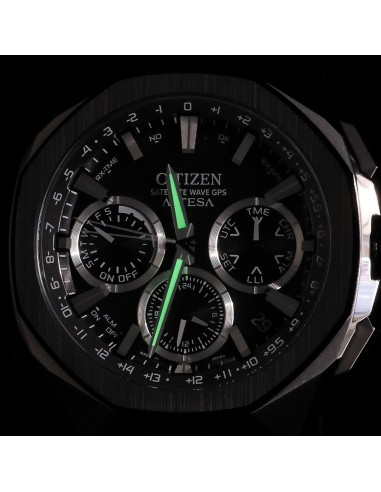 solar Satellite GPS titanio Citizen Attesa ACT Line CC4104-53E JDM 44mm 100m WR cristal de zafiro