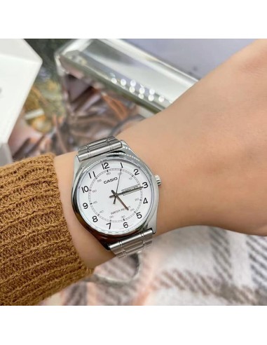 copy of reloj clásico analógico hombre Casio MTP-V006D-1B2 38mm correa de acero
