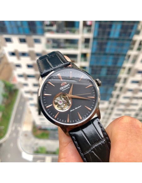 reloj automático hombre Orient Open Heart Esteem II TAG02001B 41mm F6T22 correa de cuero